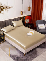 [Beige] SilkSilky-FI 19Momme Vuodevaatteet Setti 001