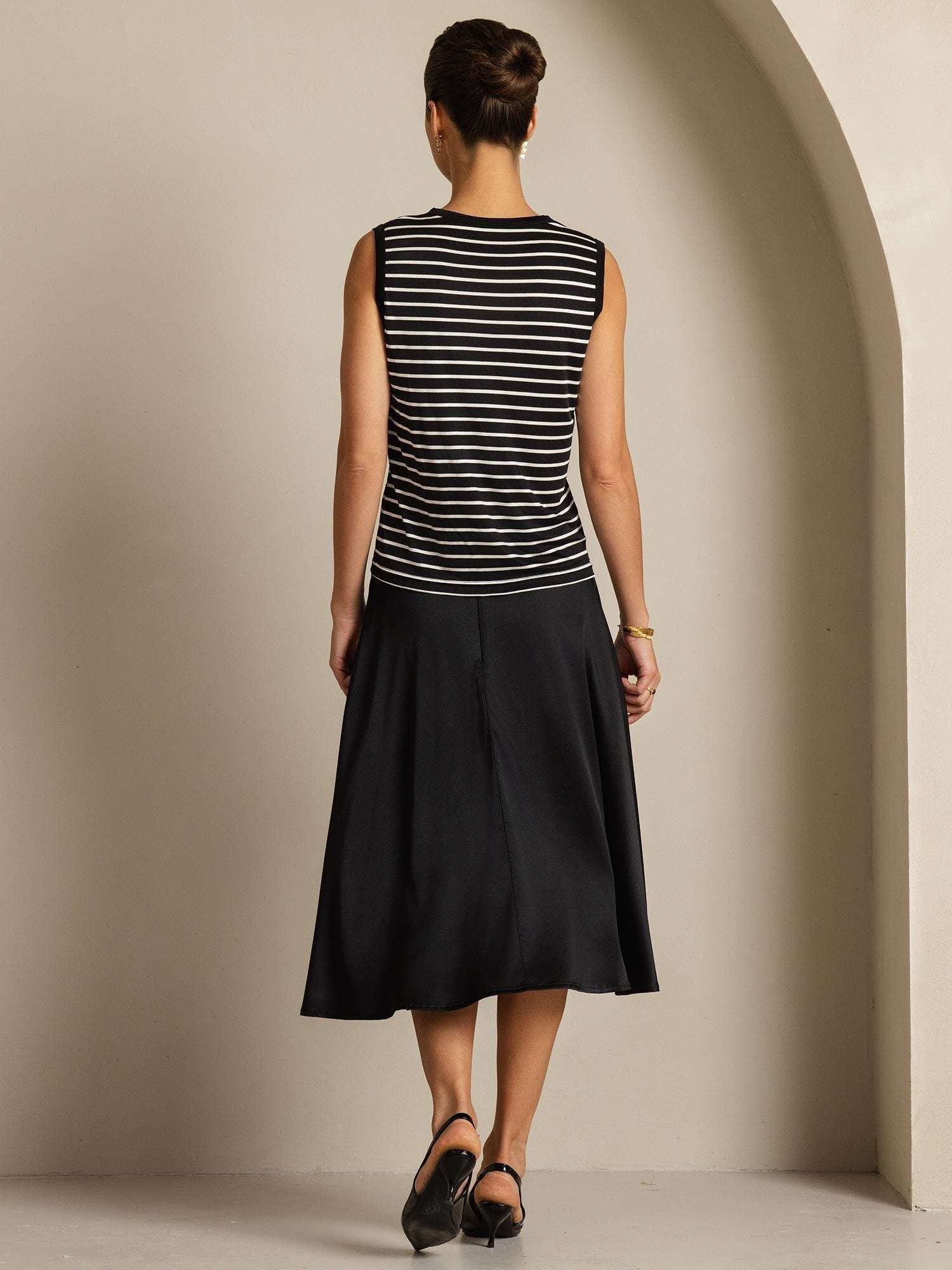 [Musta Raita] SilkSilky-FI Pure Silk Camisoles 002