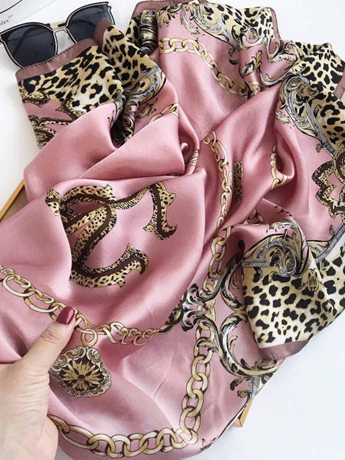 SilkSilky FI Pure Silk Scarf Leopardi 003