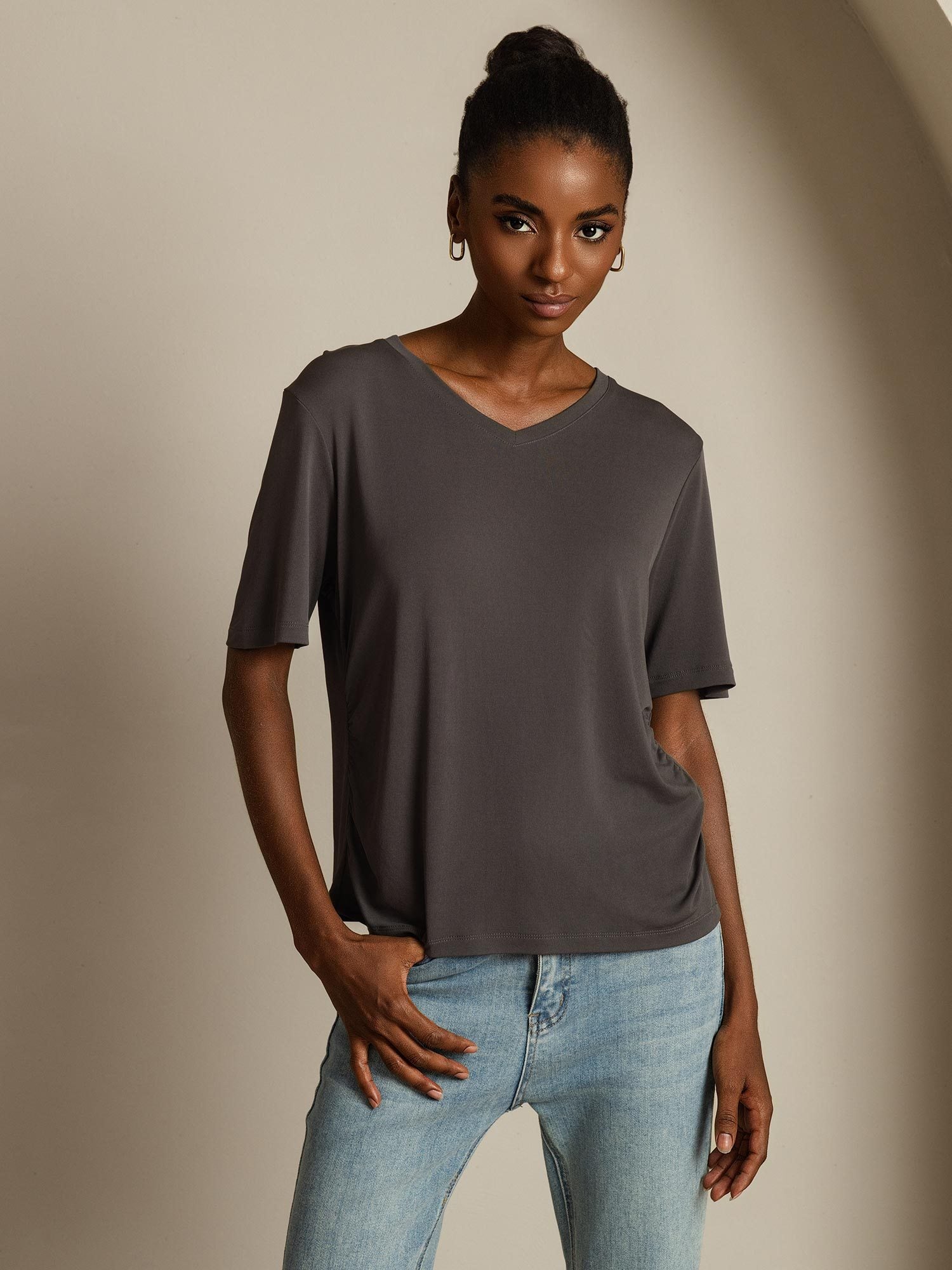 [Harmaa] SilkSilky-FI Womens T-Shirt 008