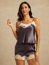 [Purppuranharmaa] SilkSilky-FI Spaghetti Strap V Neck Camisole Setti 003
