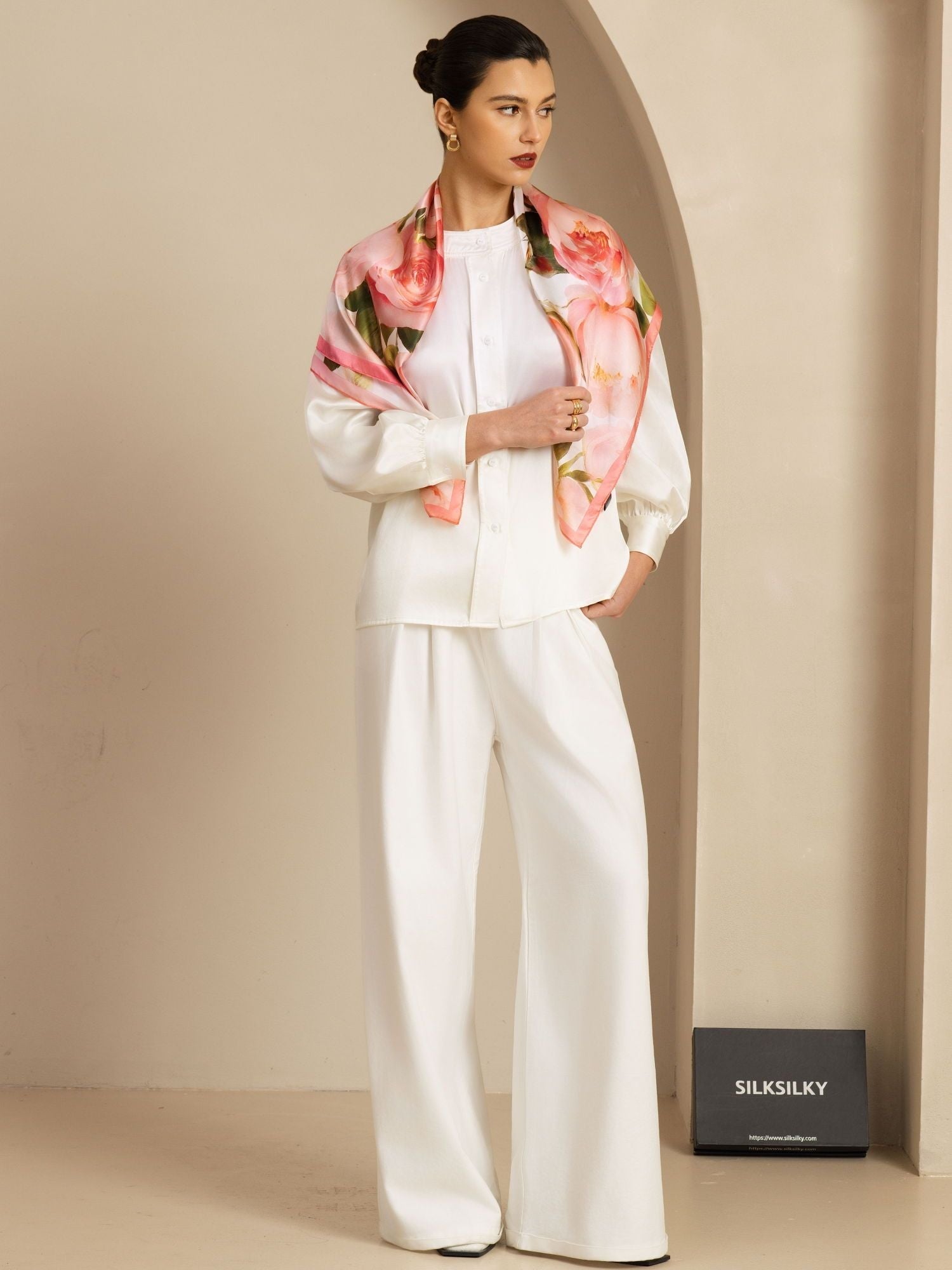 [P108] SilkSilky-FI Pure Silk Scarf 006