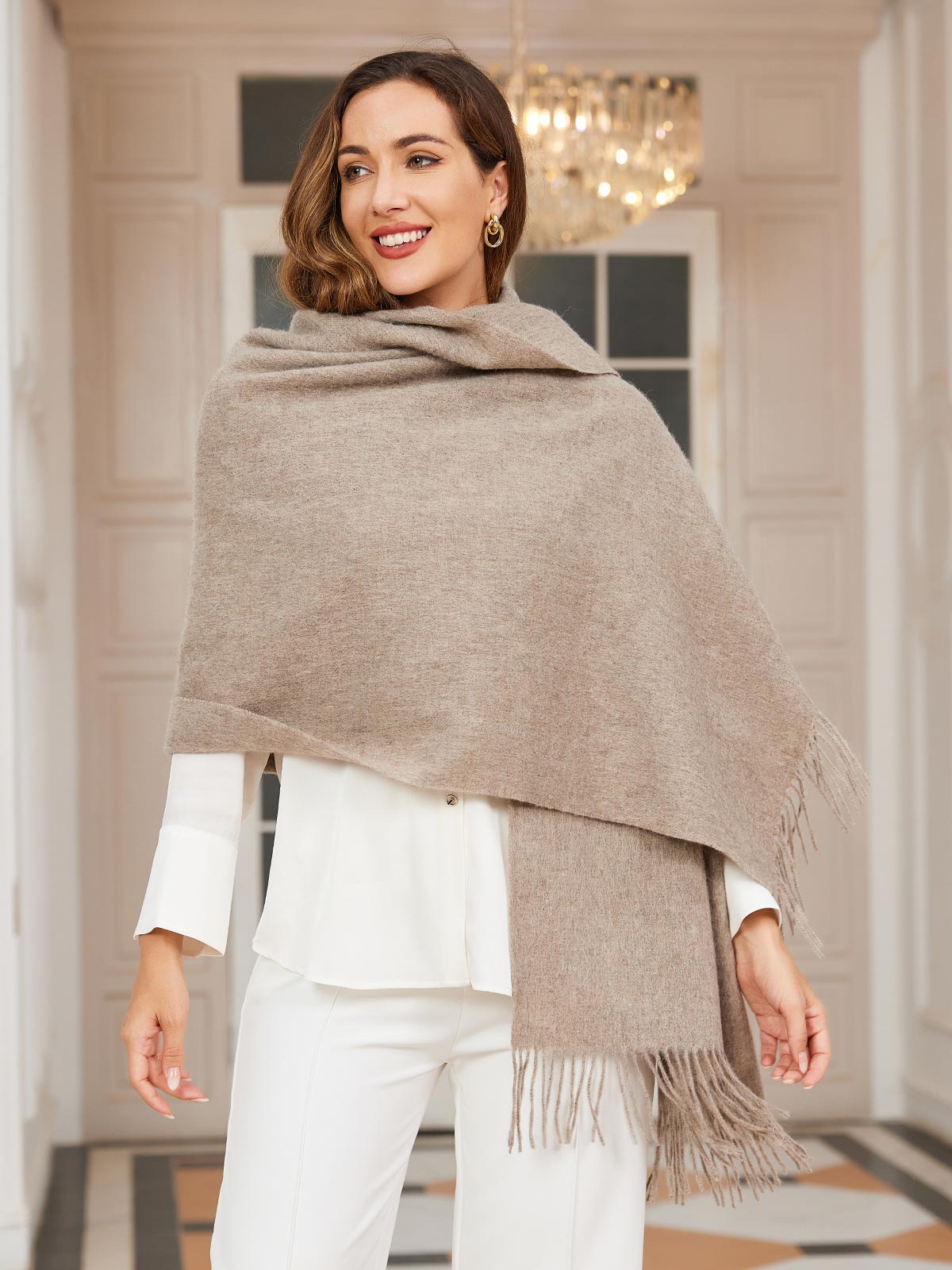 [Tumma Khaki] SilkSilky-FI Scarf 003