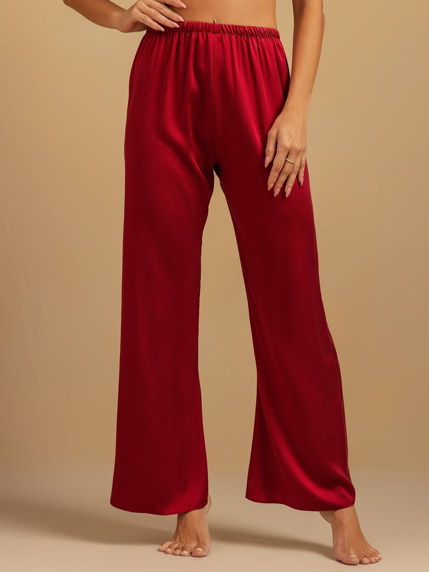 [Viini] SilkSilky-FI 19Momme Womens Sleep Bottoms 003,