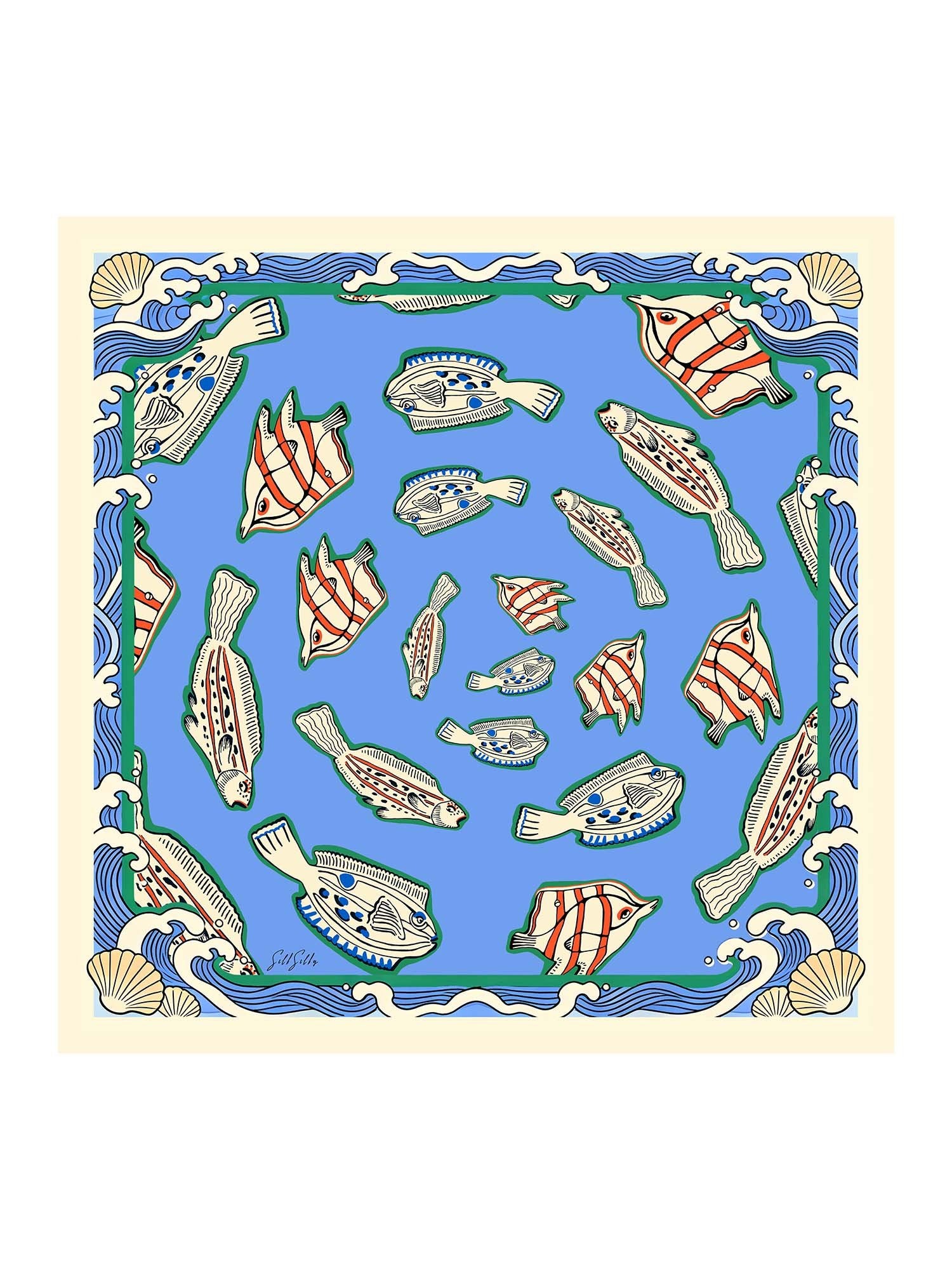 [Sininen Kala] SilkSilky-FI Scarf 001