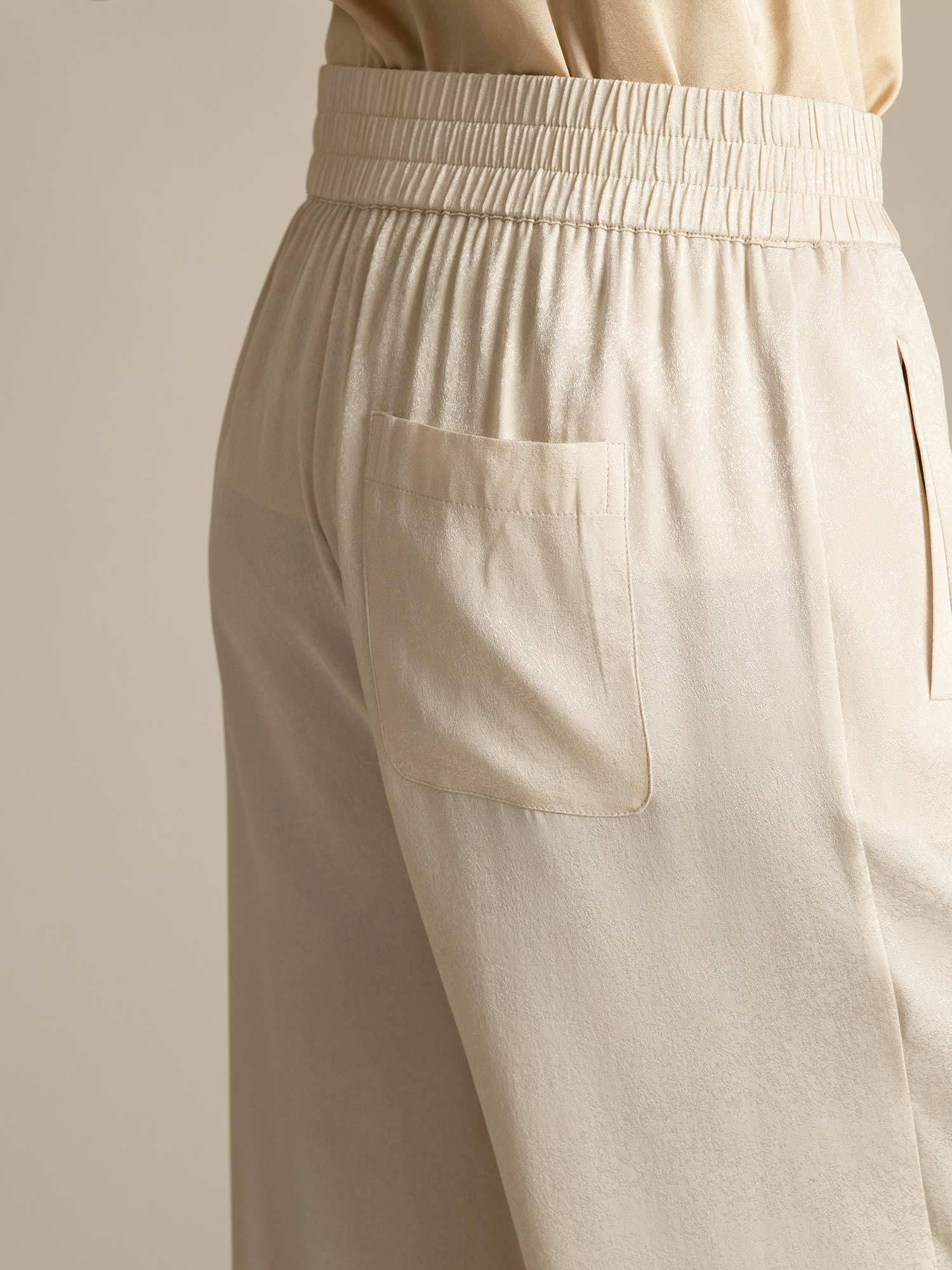 [Beige] SilkSilky-FI 22Momme Womens Pants 005,