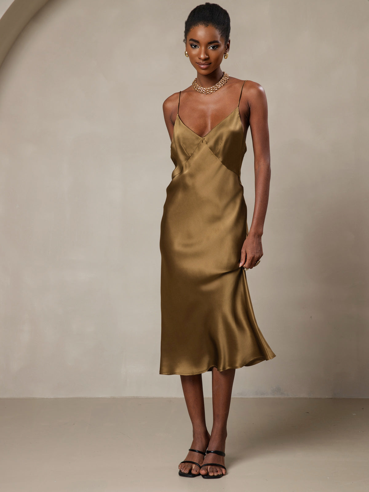 [Ruskea] SilkSilky-FI 19Momme Dress 006
