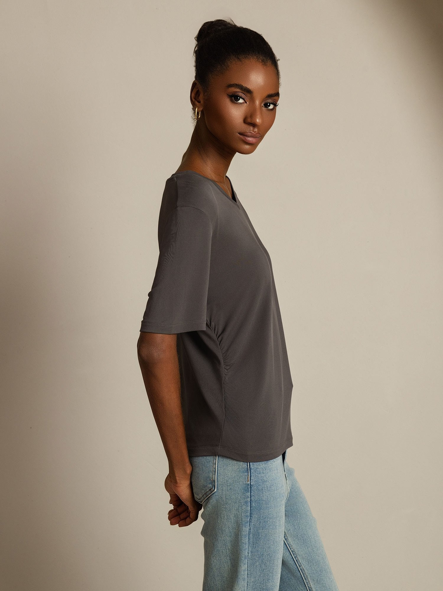 [Harmaa] SilkSilky-FI Womens T-Shirt 003