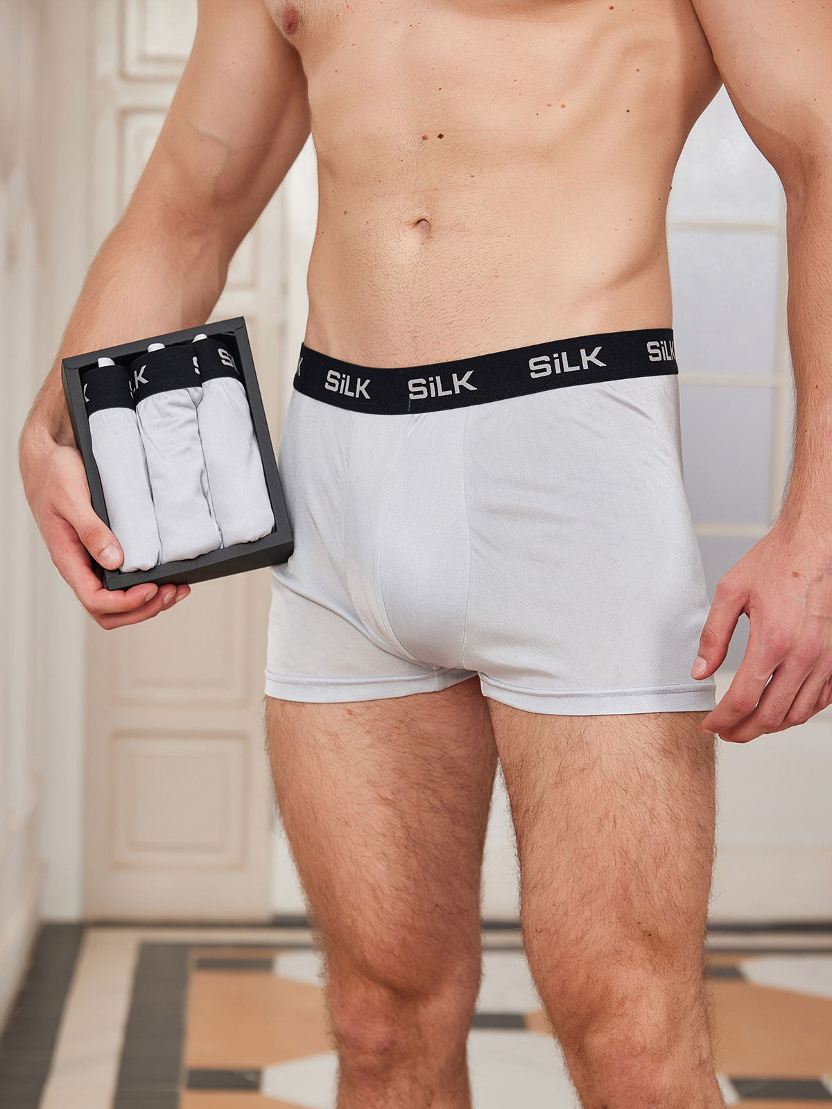 [Harmaa] SilkSilky-FI Mens Underwear 001