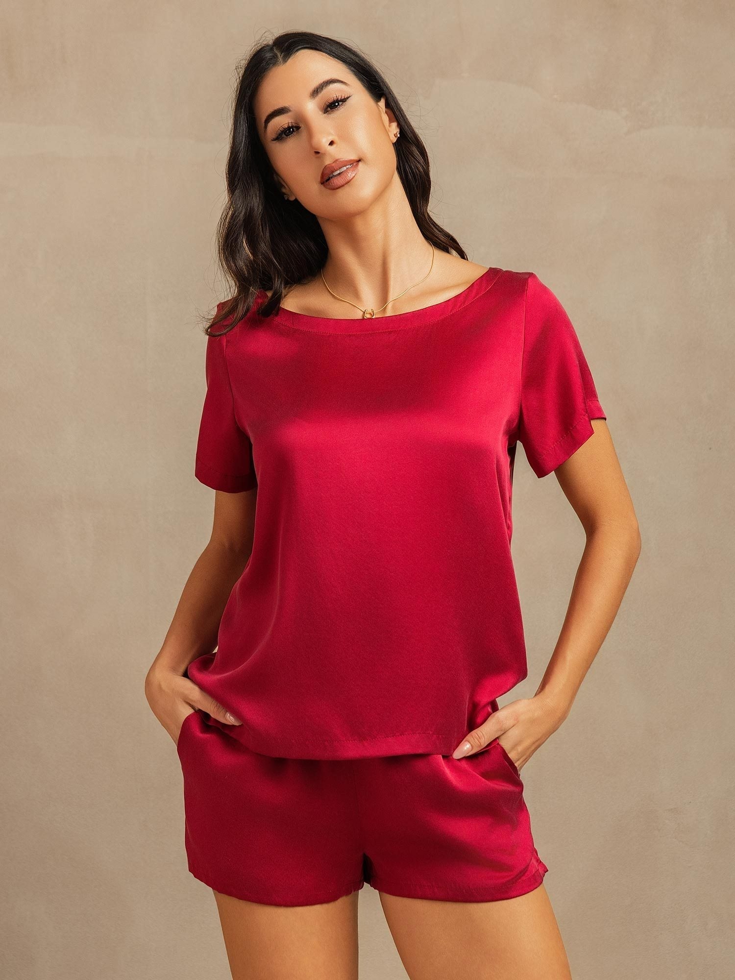 [Viini] SilkSilky-FI 19Momme Womens Pajamas 001,