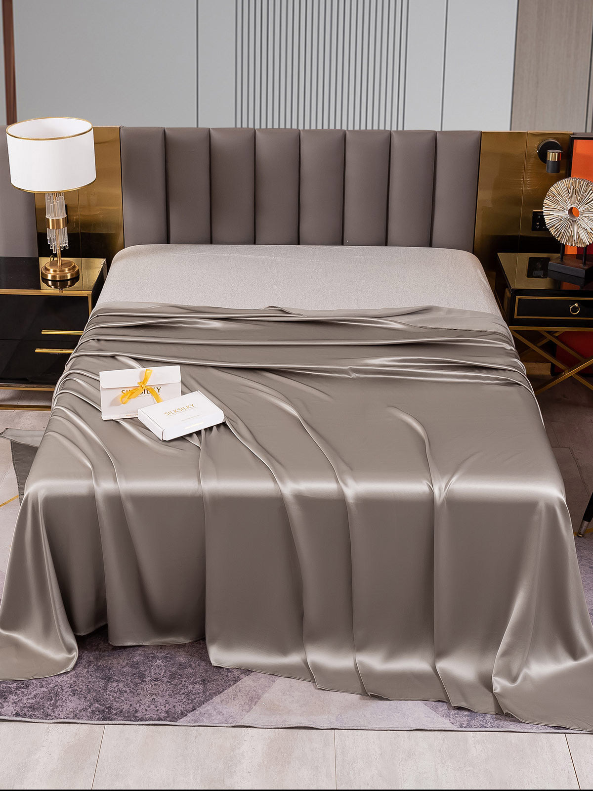 [Harmaa] SilkSilky-FI 22Momme Sheet 001