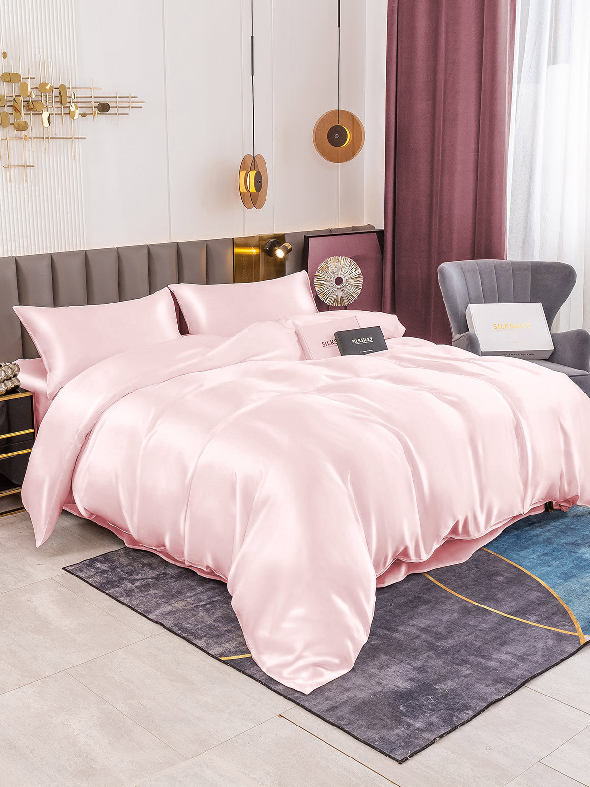 [Pinkki] SilkSilky-FI 19Momme Bedding Set 002