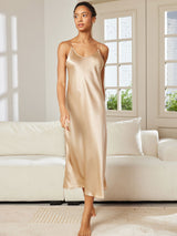 [Samppanja] SilkSilky-FI Spaghetti Strap V Neck Yöpaita 004