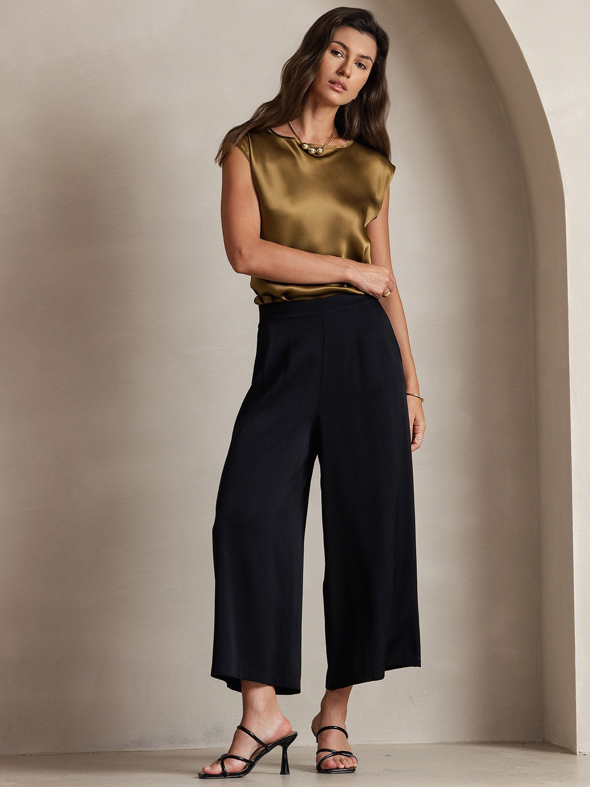 [Ruskea] SilkSilky-FI 19Momme Womens T-Shirt 006