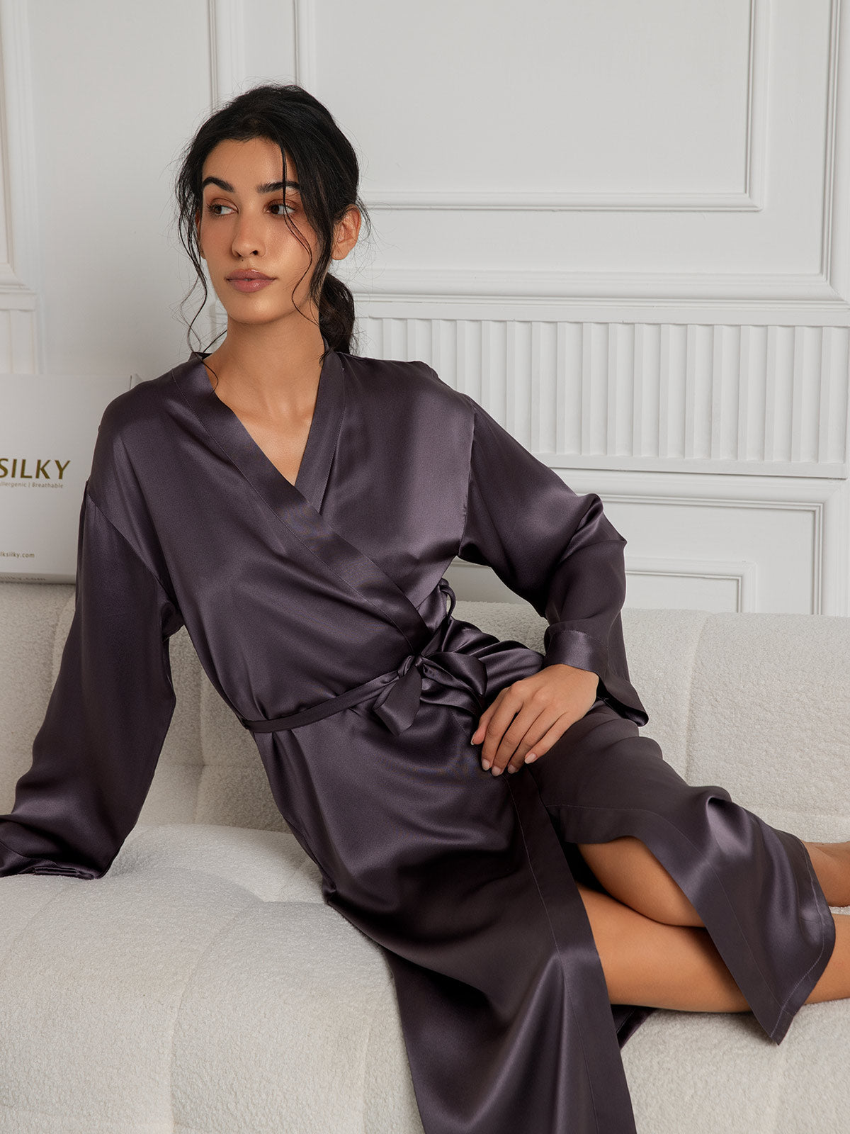 [Purppuranharmaa] SilkSilky-FI Wrap Naisten Aamutakki 005