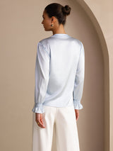 [Taivaansininen] SilkSilky-FI Long Sleeve Naisten Puserot 002