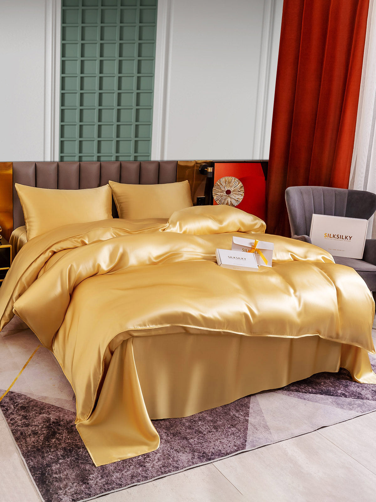 [Samppanja] SilkSilky-FI 25Momme Bedding Set 001