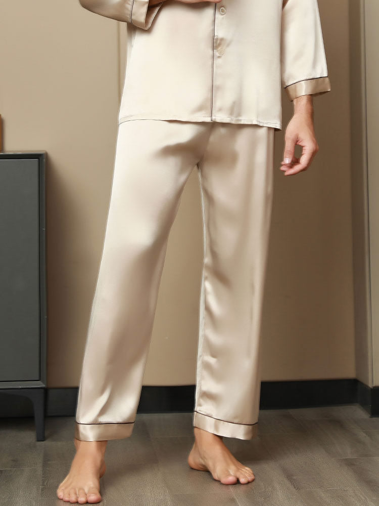 [Tan] SilkSilky-FI Mens Sleep Bottoms 003