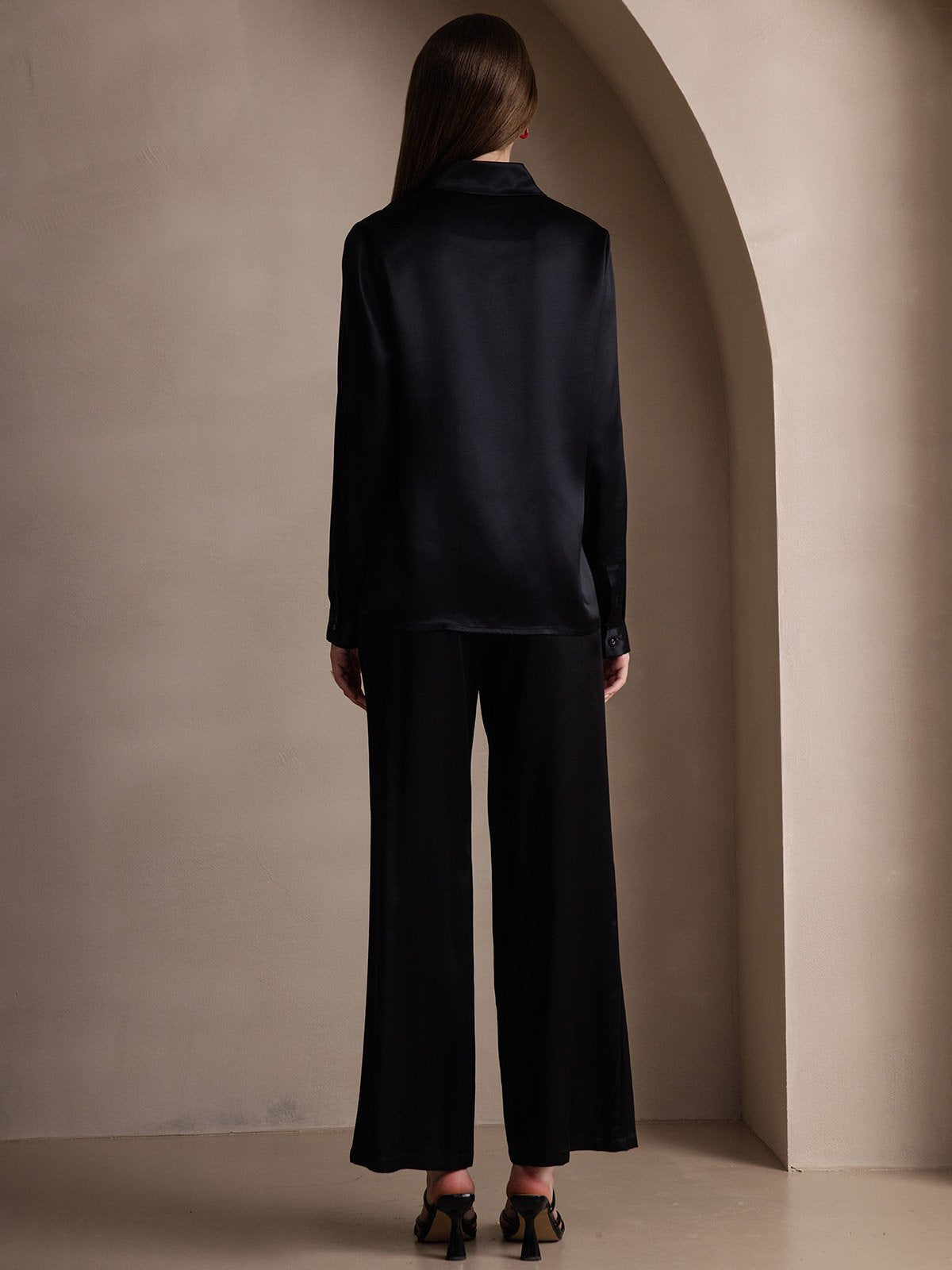 [Musta] SilkSilky-FI 19Momme Womens Shirt 002