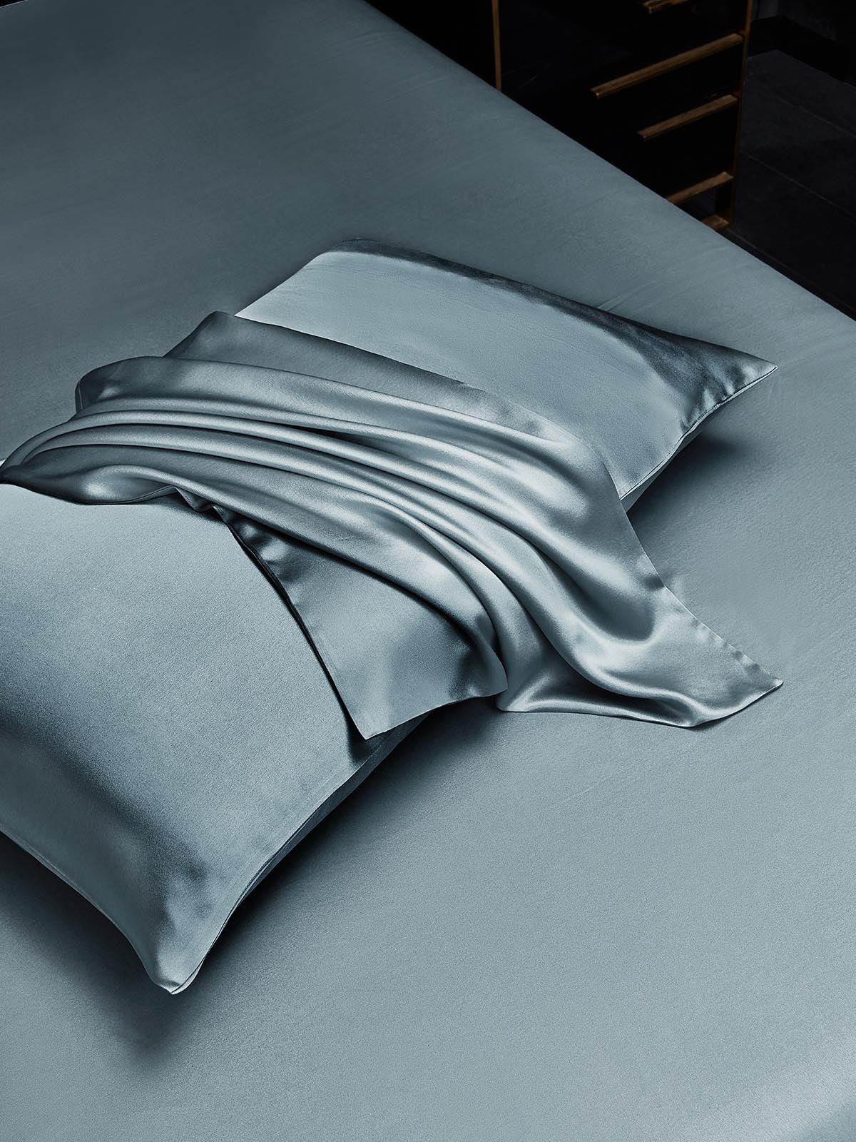 [Harmaansininen] SilkSilky-FI 19Momme Pillowcase 003