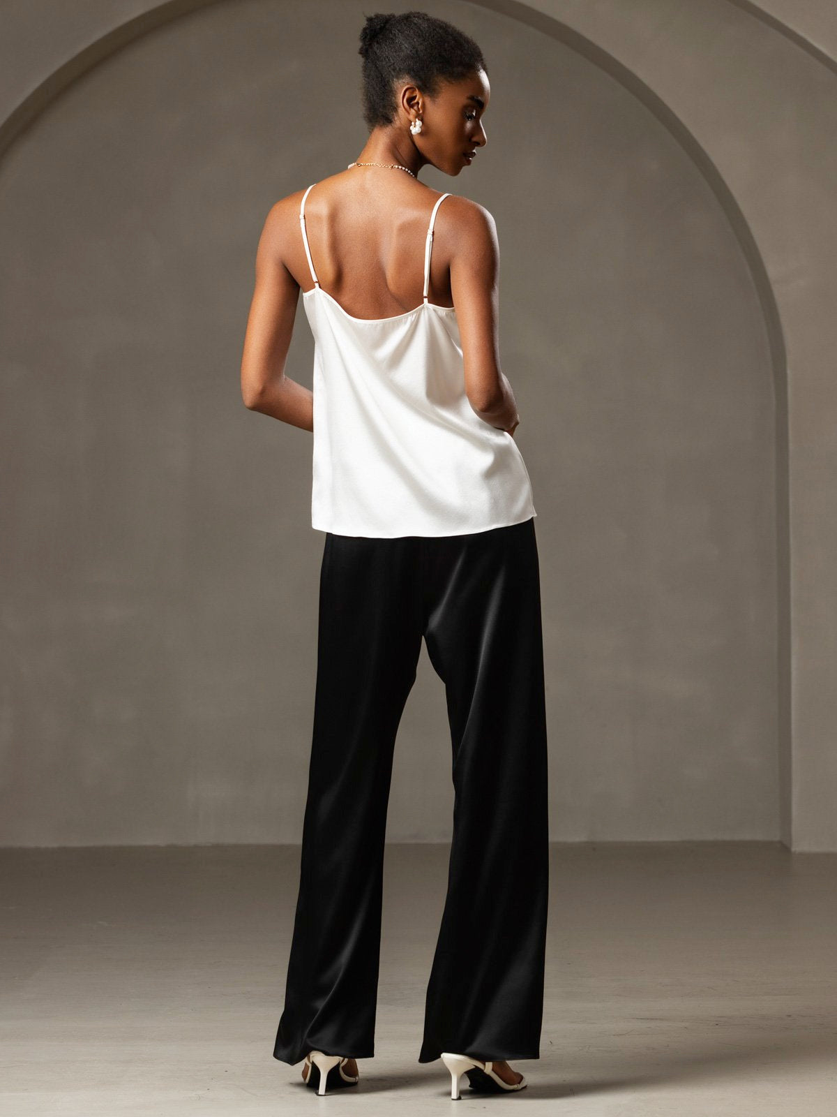 [Valkoinen] SilkSilky-FI 19Momme Camisoles 002