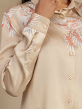 [Samppanja] SilkSilky-FI Long Sleeve Lapel Collar Naisten paita 005