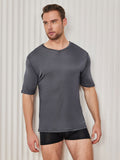 SilkSilky-FI Mens T-Shirt TummanHarmaa 001