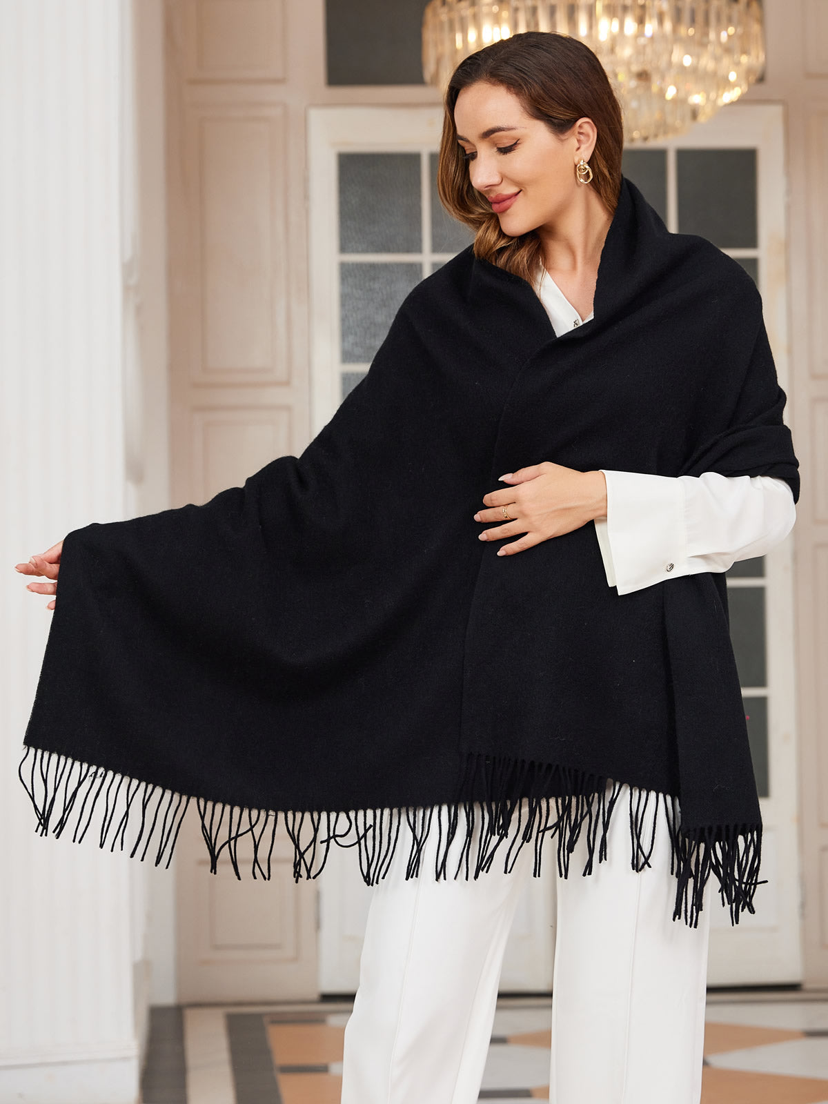 [Musta] SilkSilky-FI Scarf 001