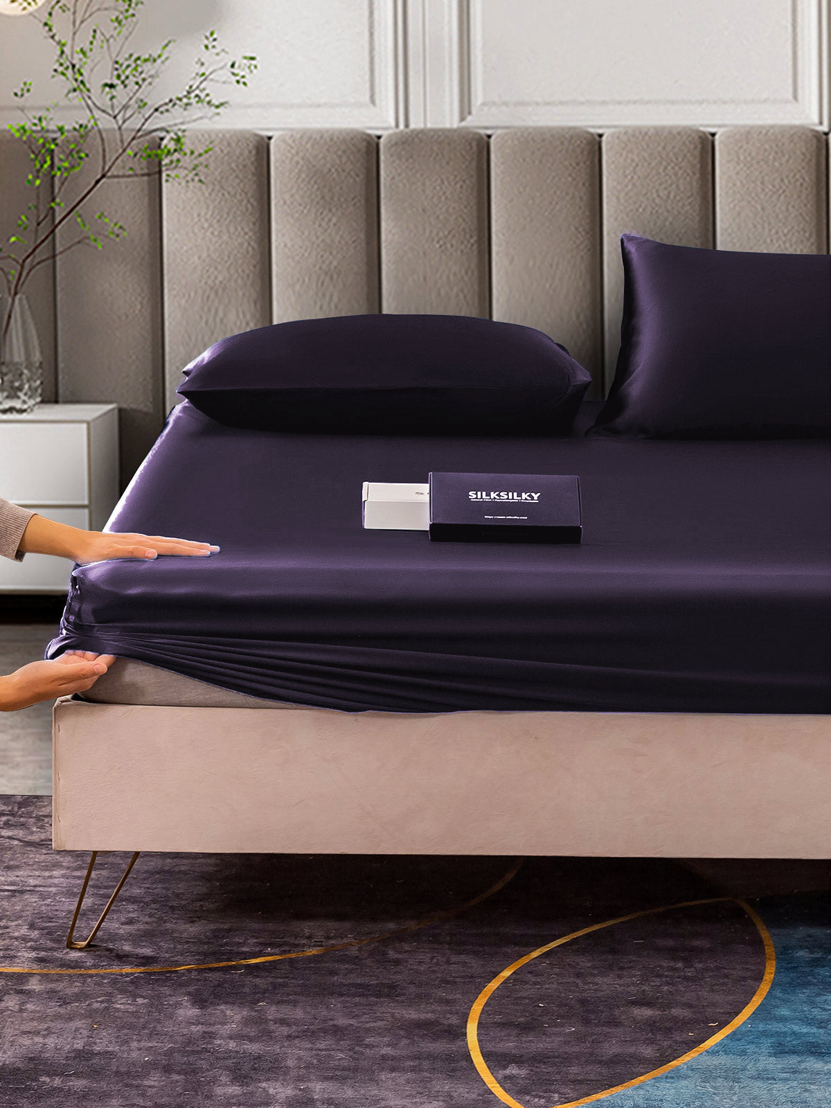[Tumma Violetti] SilkSilky-FI 25Momme Bedding Set 006