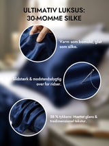 [Tummansininen] SilkSilky-FI 30Momme Tyynyliina 002