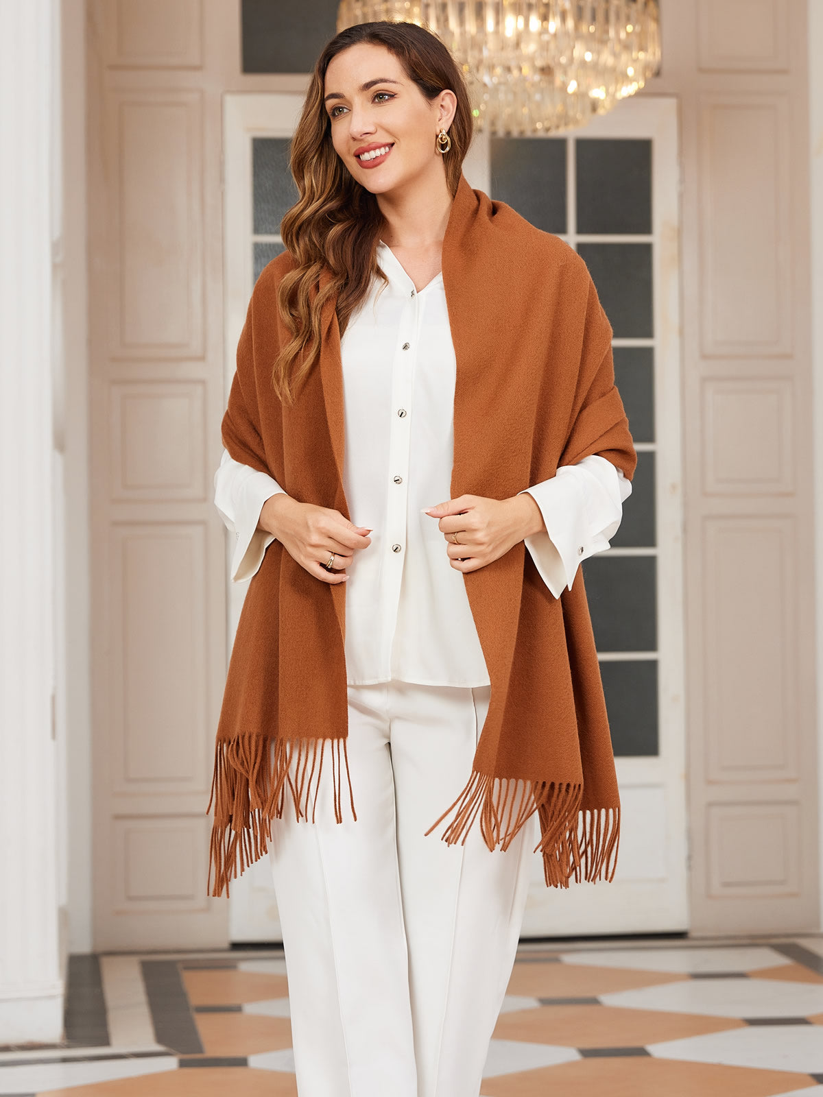 [Ruskea] SilkSilky-FI Scarf 003