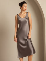 [Tumma Khaki] SilkSilky-FI Sleeveless Mekko 007