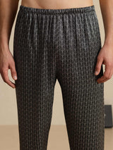 [Musta Ginkgo] SilkSilky-FI Men's Sleep Shorts 003