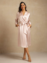 [Pinkki] SilkSilky-FI Long Sleeve Naisten Aamutakki 001