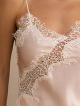[Pinkki] SilkSilky-FI Spaghetti Strap V Neck Camisole Top 004