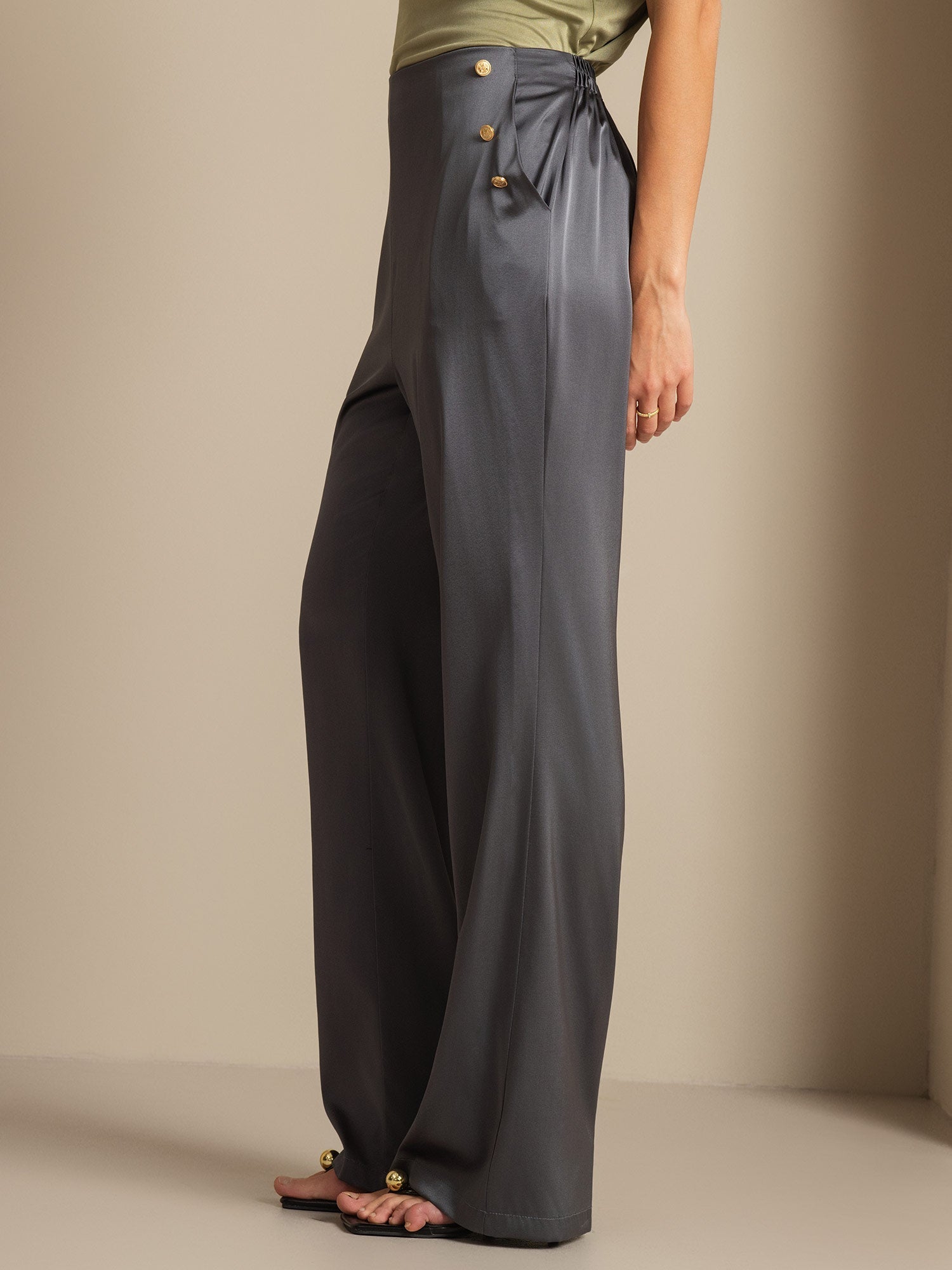 [Tumman Harmaa] SilkSilky-FI 19Momme Womens Pants 006,