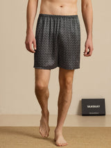 [Musta Ginkgo] SilkSilky-FI Men's Sleep Shorts 004