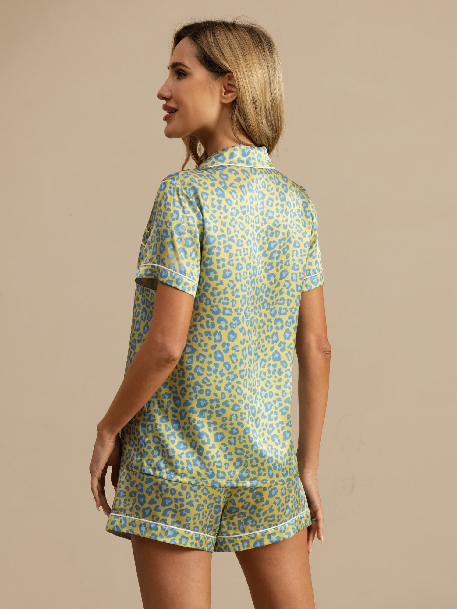 [Vihreä Leopardi] SilkSilky-FI Naisten Pyjamat 002