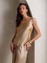 [Samppanja] SilkSilky-FI Hihaton Neliskulmainen Kaulus Camisole Setti 008