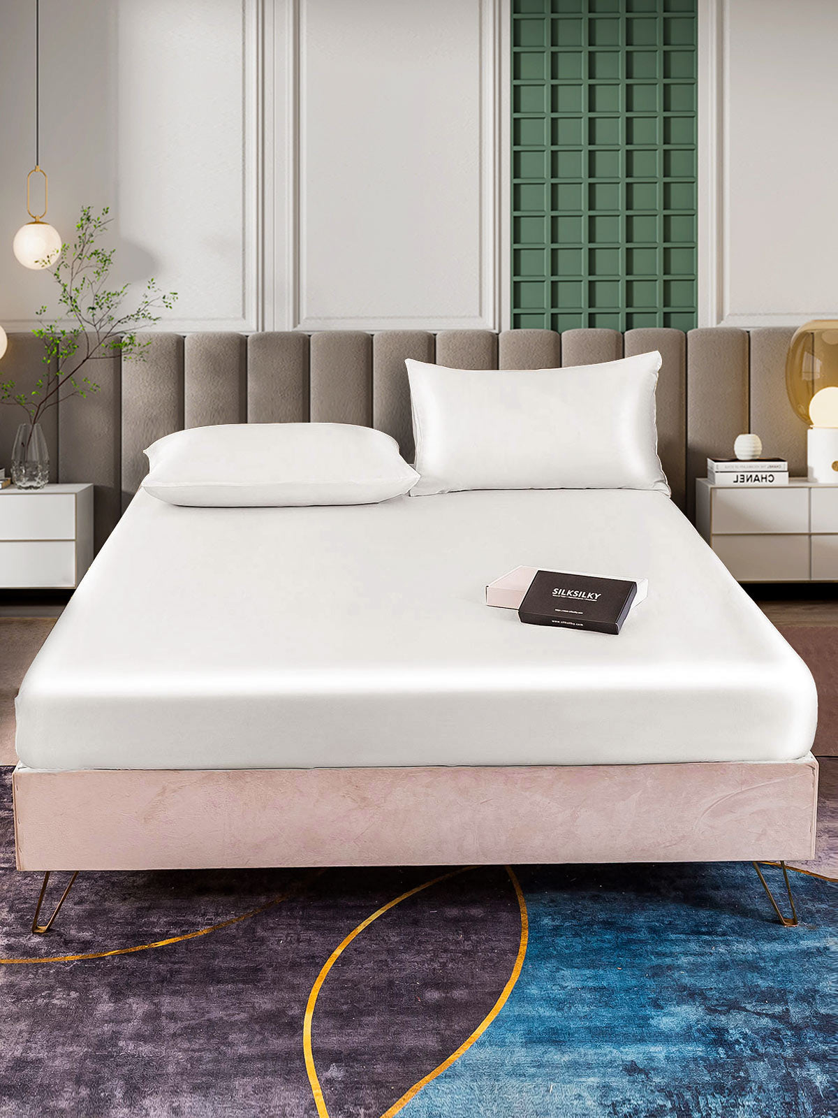 [Valkoinen] SilkSilky-FI 25Momme Bedding Set 002