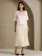 [Pinkki] SilkSilky-FI Half Sleeve Naisten T-paita 005