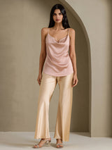 [Toscana] SilkSilky-FI Spaghetti Strap Cowl Neck Camisole Top 005