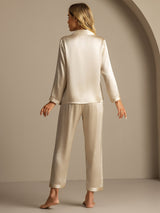[Samppanja] SilkSilky-FI Long Sleeve Notkokaulus Naisten Pyjamat 002