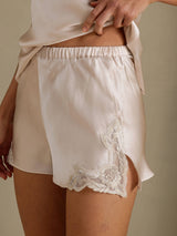[Beige] SilkSilky-FI Spaghetti Strap V Neck Camisole Setti 005