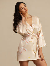 [Samppanja] SilkSilky-FI 3/4 Sleeve Naisten Aamutakki 004