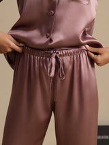 [Vaalean Mauve] SilkSilky-FI Long Sleeve Notkokaulus Naisten Pyjamat 006