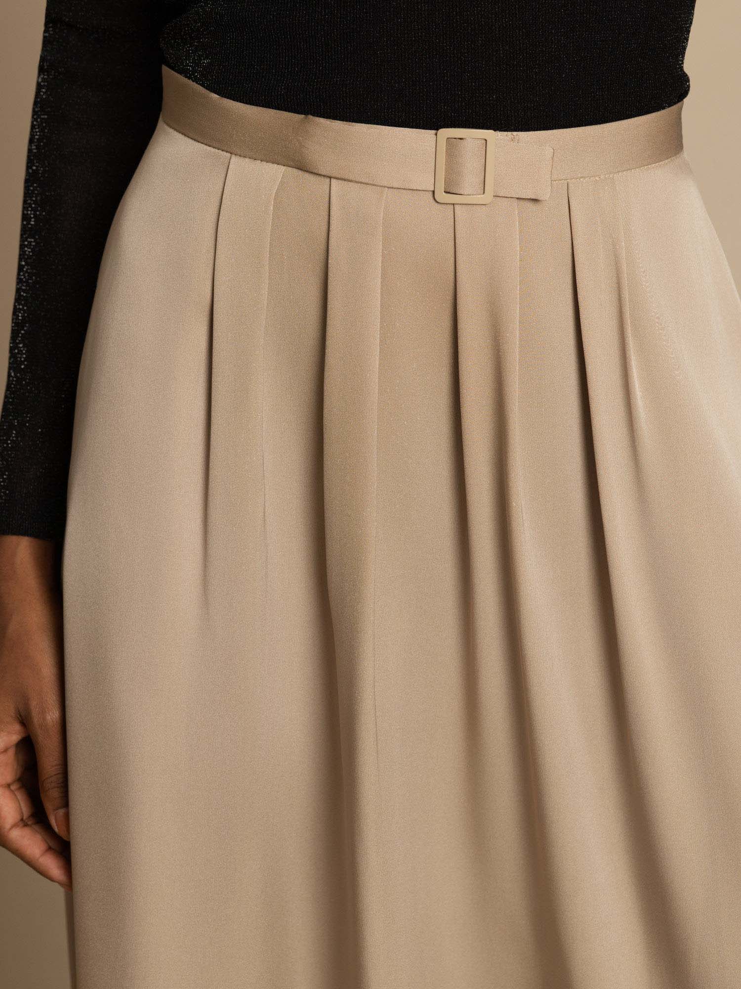 [Tan] SilkSilky-FI 19Momme Silkki Skirt 007