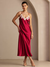 [Viini] SilkSilky-FI Spaghetti Strap V Neck Mekko 003