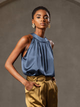 [Aito Petrooli] SilkSilky-FI Sleeveless Halterneck Naisten T-paita 004