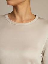 [Harmaa] SilkSilky-FI Long Sleeve Crew Neck Naisten T-paita 004